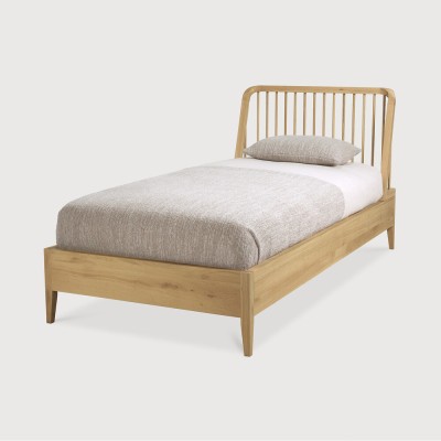 Spindle bed - oak - mattress 90x200 - without slats