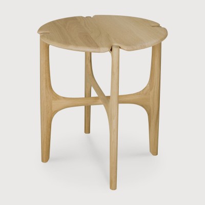 PI side table - varnished oak - round