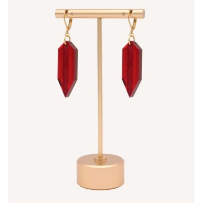 BOUCLES D'OREILLES STELLA CERISE ECARLATE