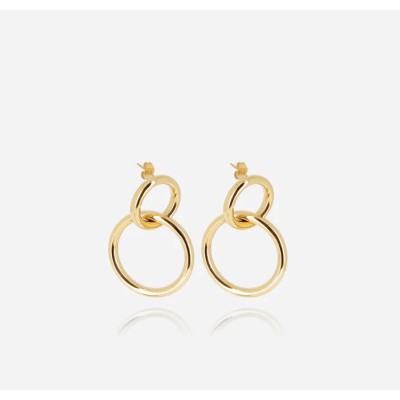 BOUCLE D OREILLE–BO XL–ACIER DORE–55mm