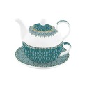 COFFRET EGOISTE EN PORCELAINE 350ML DECO BLEU