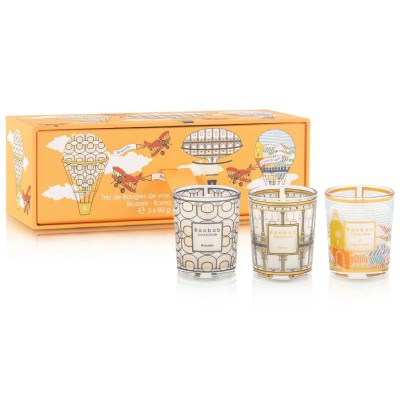 TRIO TRAVEL CANDLES - BRUSSELS-ROMA-ST-TROPEZ