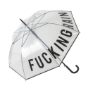 Parapluie transparent « Fucking Rain »