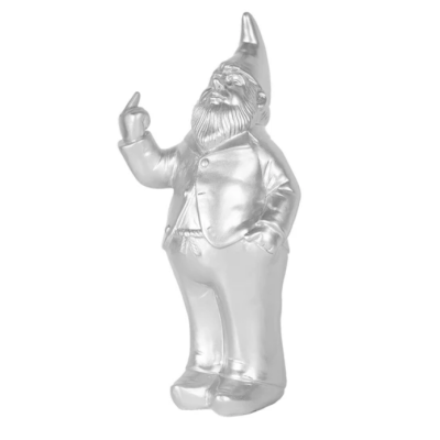 Gnome tirelire argent