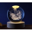 LED TABLE CRYSTAL BALL LARGE UNICORN